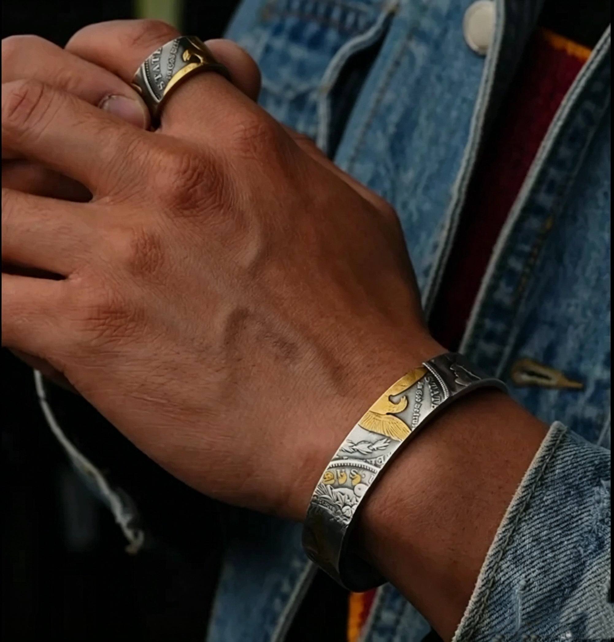 Handmade Morgan Bangle/Ring - Adjustable Open Design | One Size Fits Most