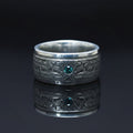 Aztec Calendar Silver Coin Ring