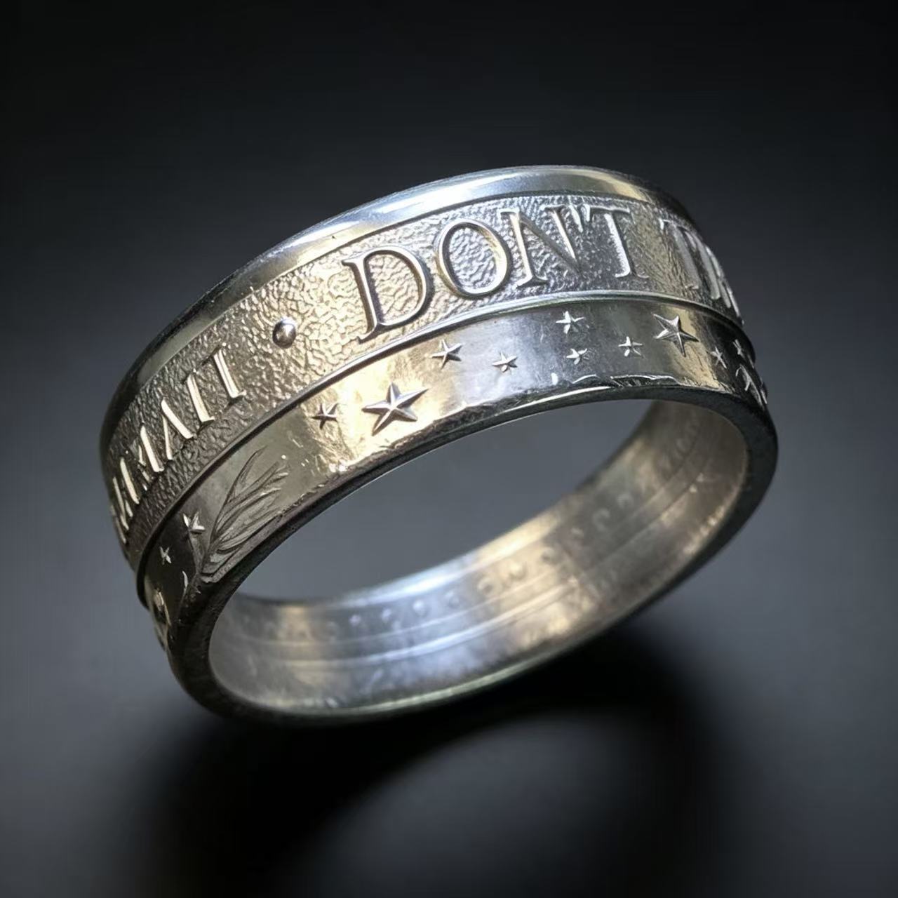 “Don’t Tread on Me” 1/2 Ounce Silver Coin Ring