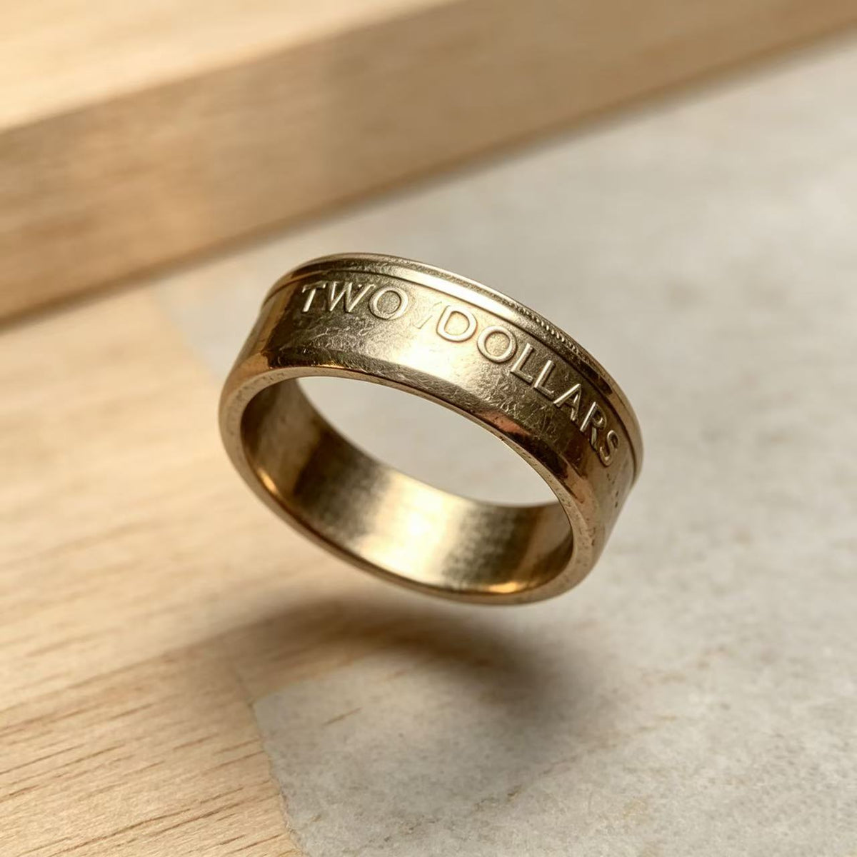 New Zealand Kōtuku White Heron $2 Coin Ring