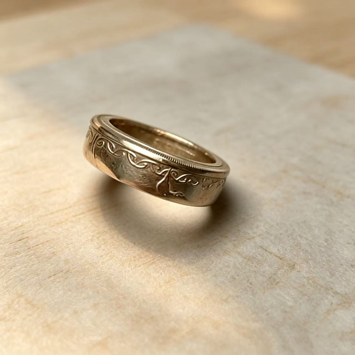 New Zealand Kōtuku White Heron $2 Coin Ring