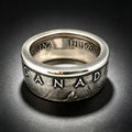 Handmade 1959 Canada Voyageur Silver Dollar Coin Ring
