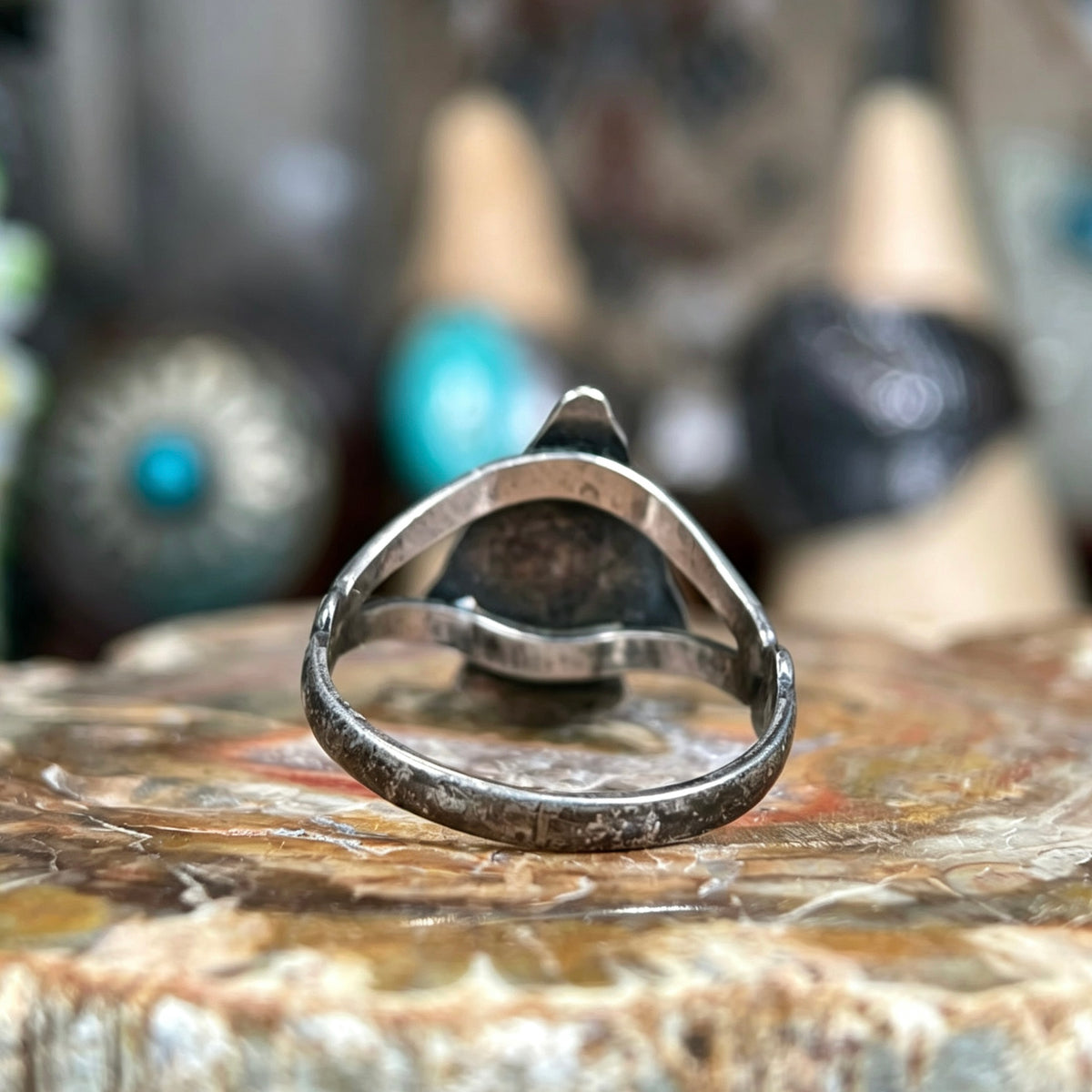 Fred Harvey Style Turquoise Arrowhead Ring | Vintage Native American Inspired Jewelry