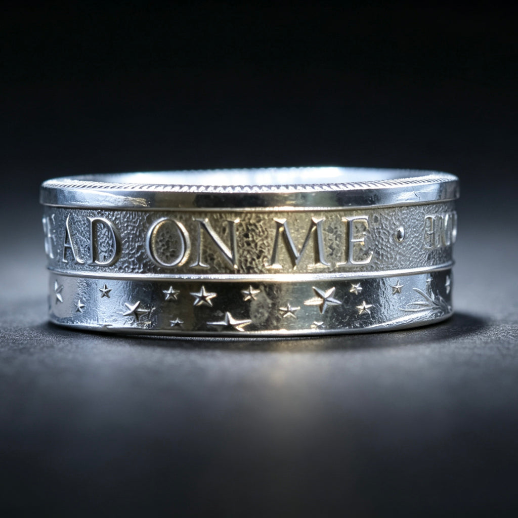 “Don’t Tread on Me” 1/2 Ounce Silver Coin Ring