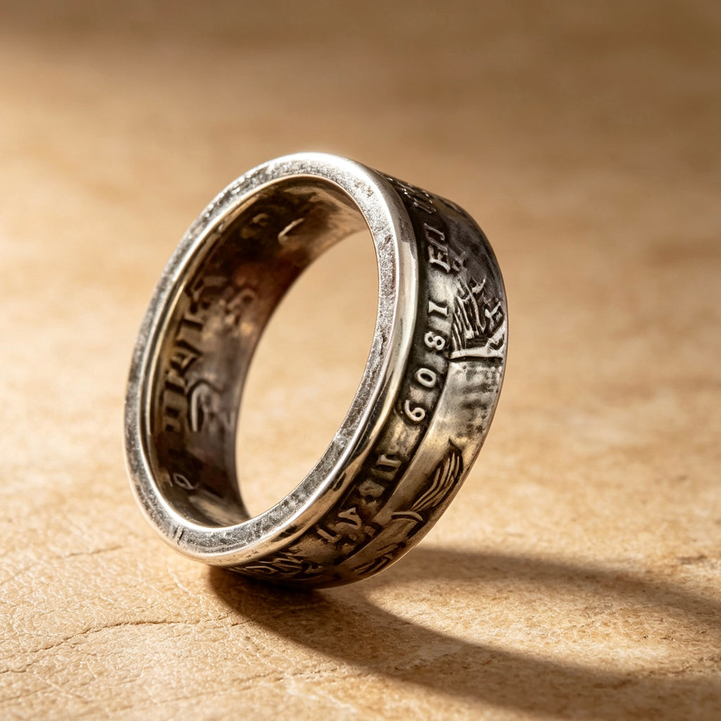 Felix Mendelssohn Bartholdy Coin Ring | Handmade German 5 Mark Composer Coin Ring