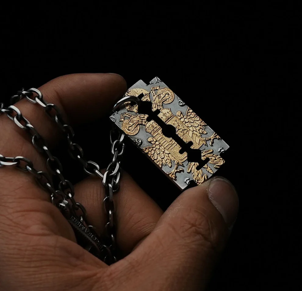 Double Eagle Blade Necklace (Chain included)