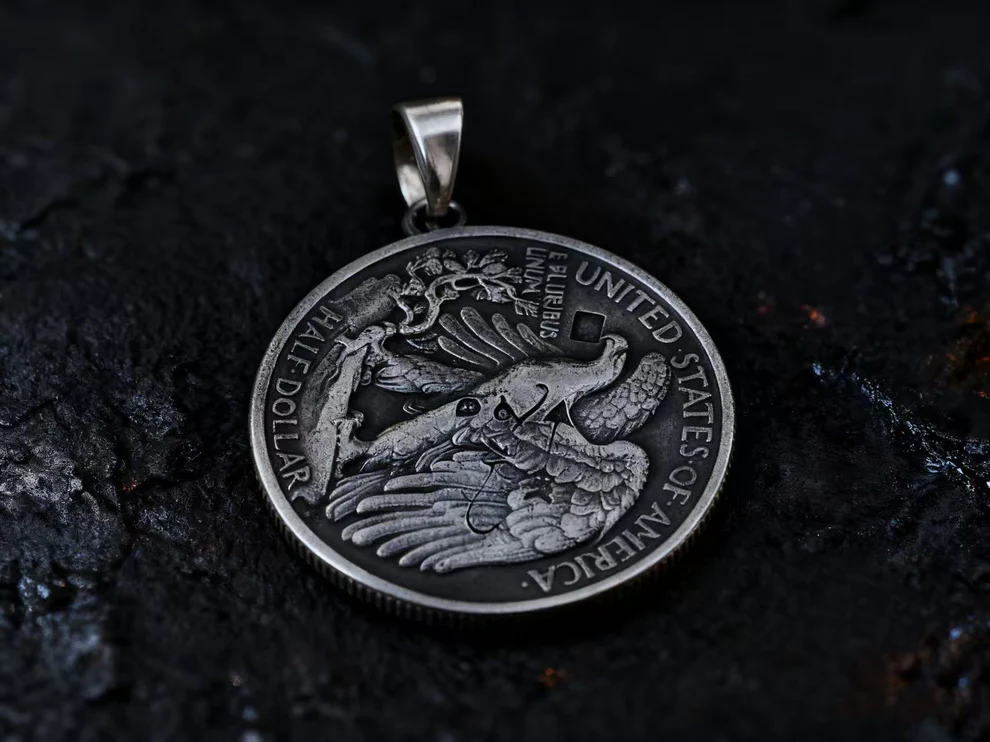 Walking Liberty Half Dollar Coin Ring/Necklace/Bangle