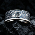 German 5 Mark Silver Coin Ring