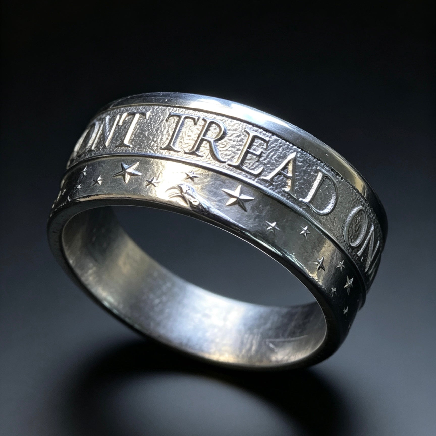 “Don’t Tread on Me” 1/2 Ounce Silver Coin Ring