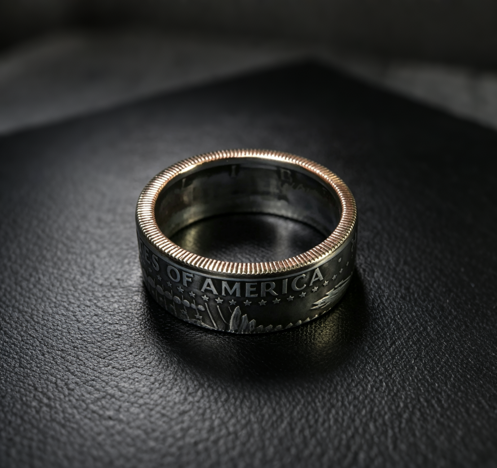 Kennedy Silver Half Dollar Coin Ring｜Front&Reverse