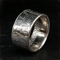 Hand‑Forged Austrian 50 Schilling Silver Coin Ring