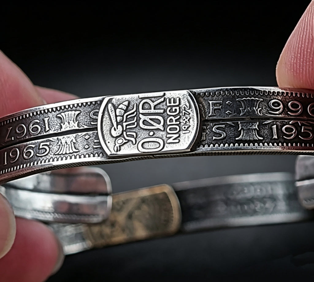Vintage Queen Elizabeth II Florin Coin Cuff Bracelet