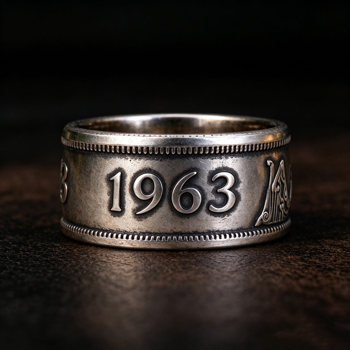 🇮🇪Irish Hunter Coin Ring | 1963 Irish Half Crown 2/6 Ireland EIRE coin