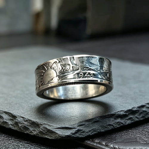 "In Love We Trust" Walking Liberty Coin Ring