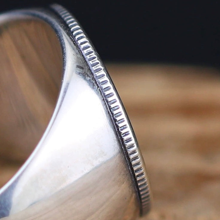 Roosevelt Silver Coin Smiley Face Ring