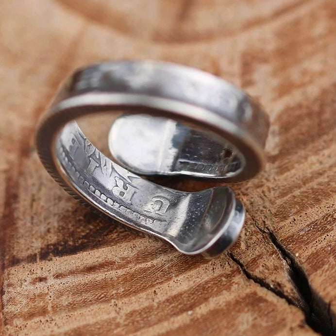 Morgan Coin Turquoise Ring