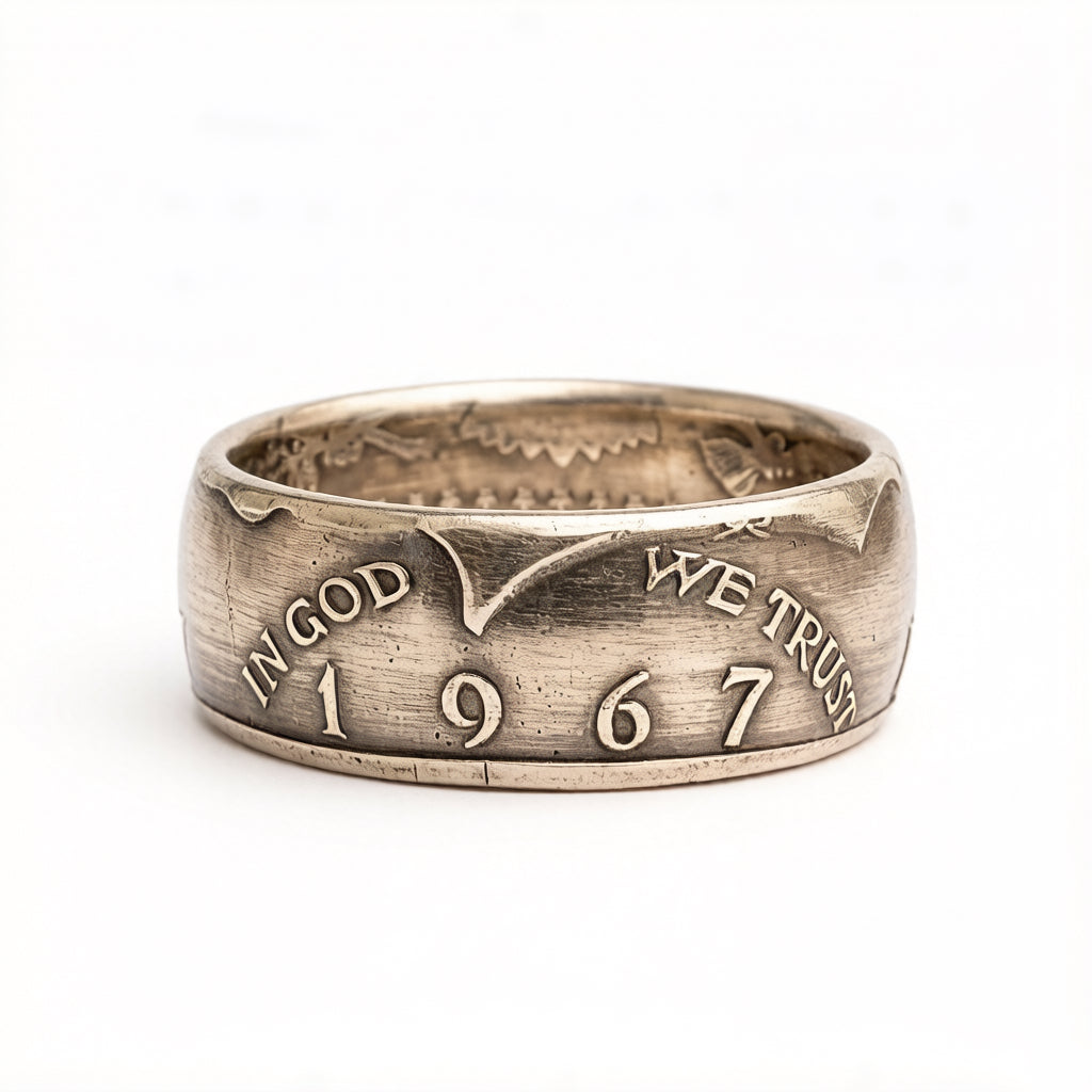 Kennedy Silver Half Dollar Coin Ring
