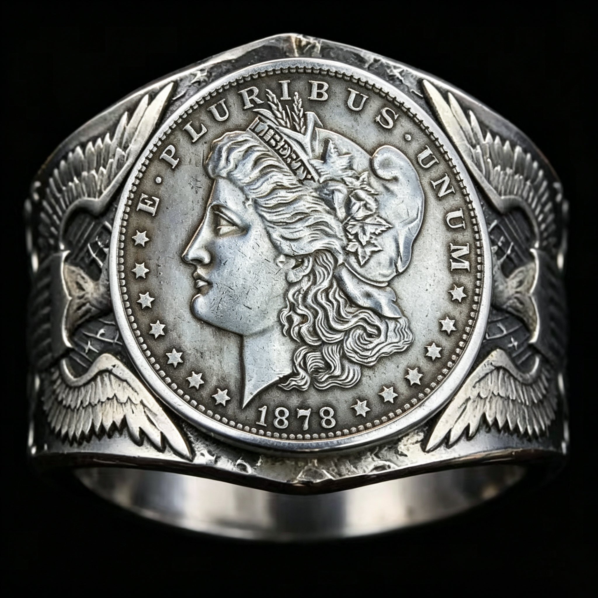 1878 Liberty of the Americas Peace Coin Replica Ring