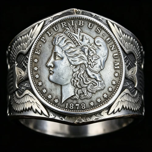 1878 Liberty of the Americas Peace Coin Replica Ring
