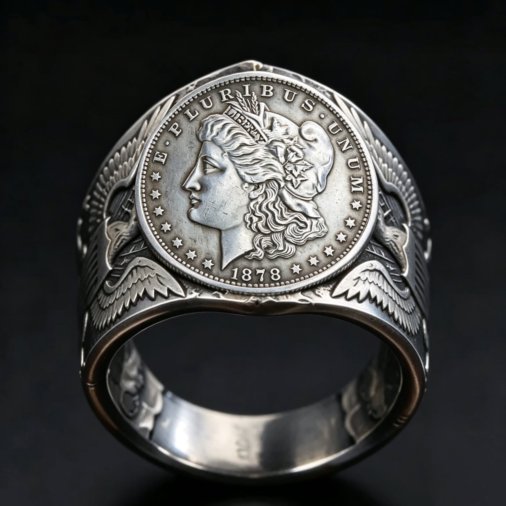 1878 Liberty of the Americas Peace Coin Replica Ring