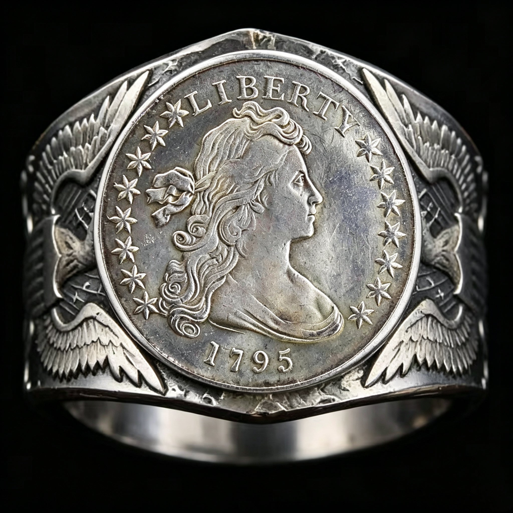 1795 Liberty of the Americas Peace Coin Replica Ring