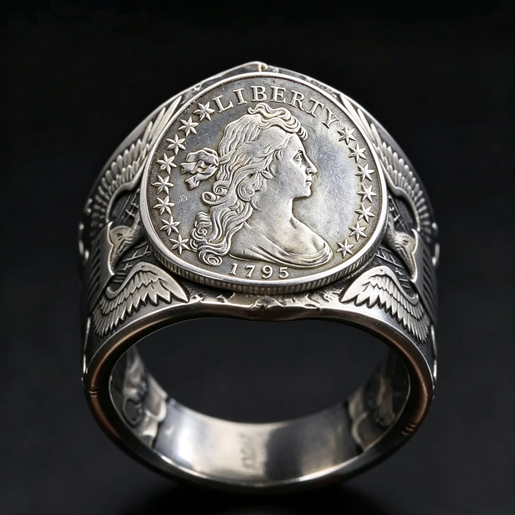 1795 Liberty of the Americas Peace Coin Replica Ring