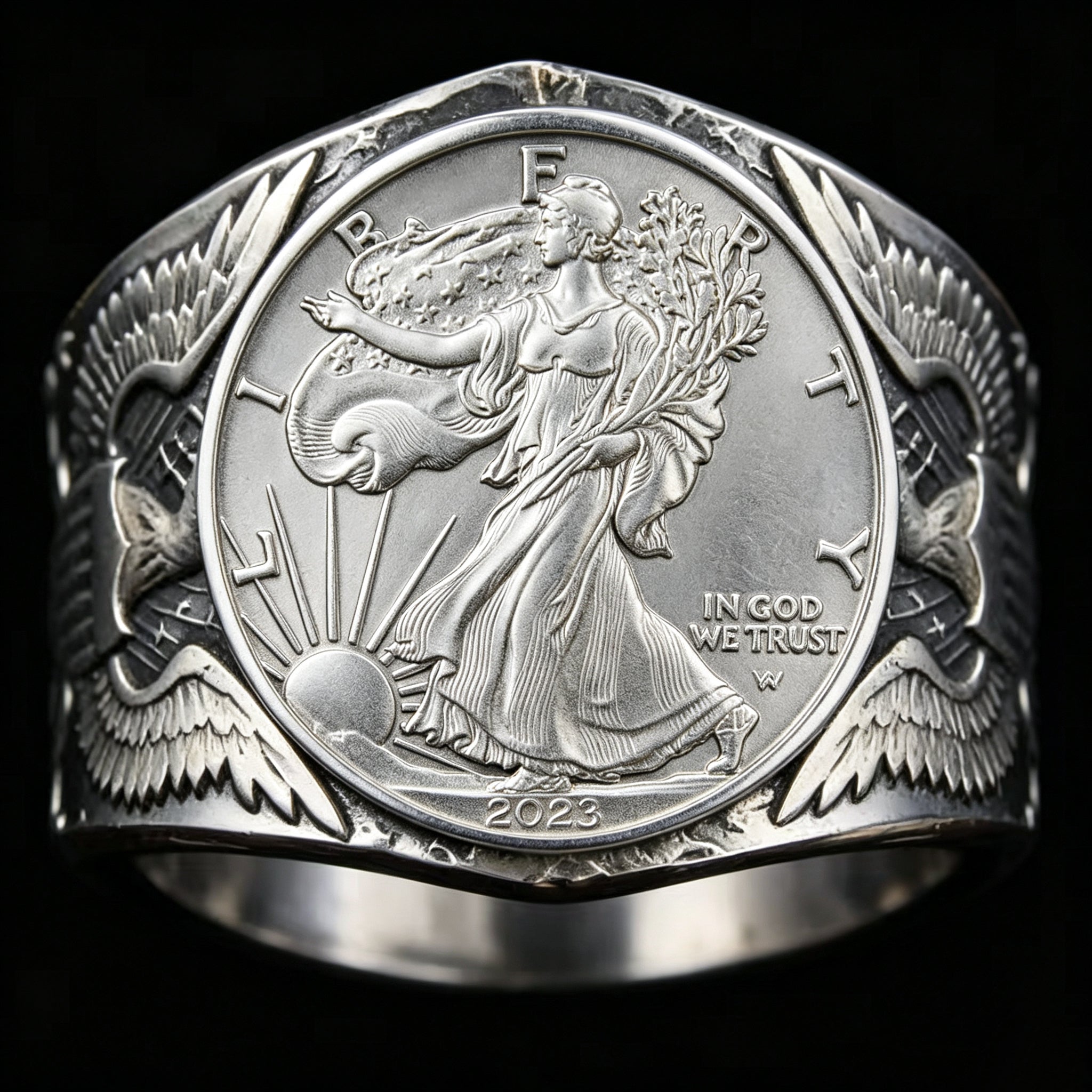 2023 S Edition 1 oz American Eagle Silver Coin Ring