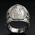 Seated Statue of Liberty 1877 Dime Ring