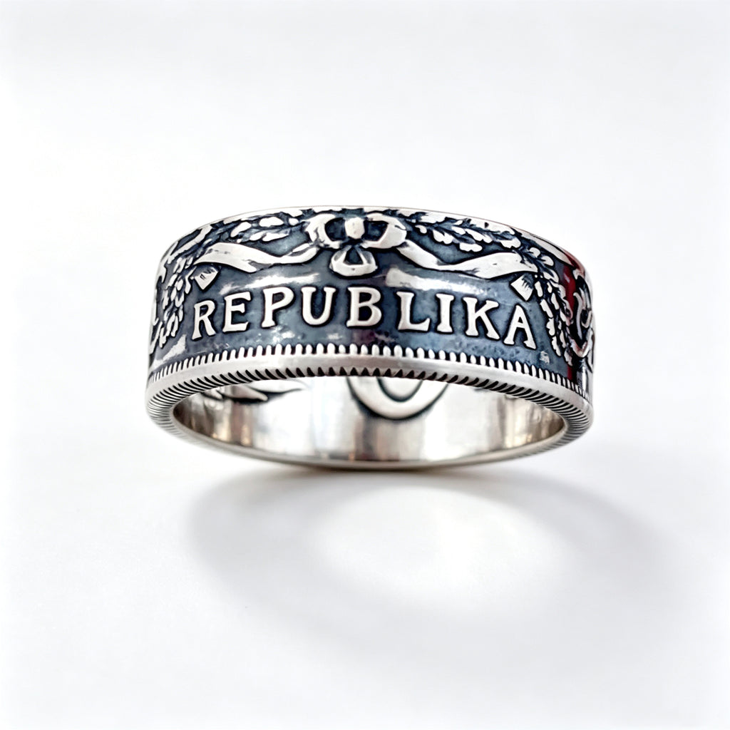 Latvian 2 Lati Coin Ring