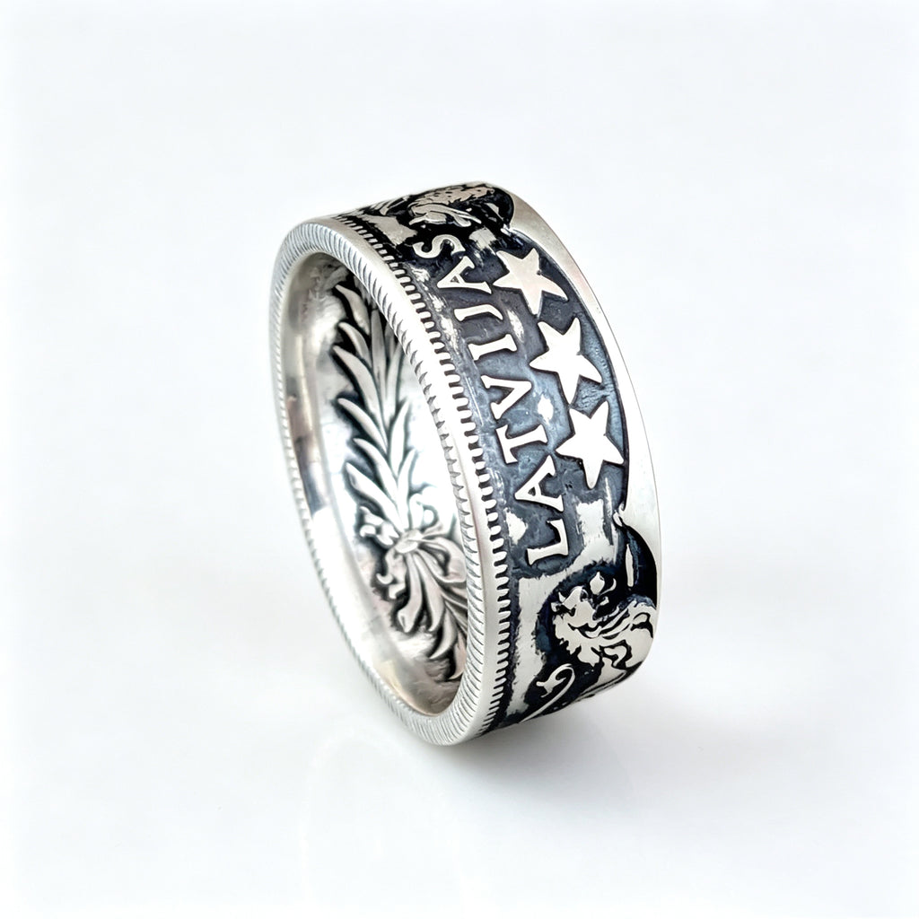Latvian 2 Lati Coin Ring