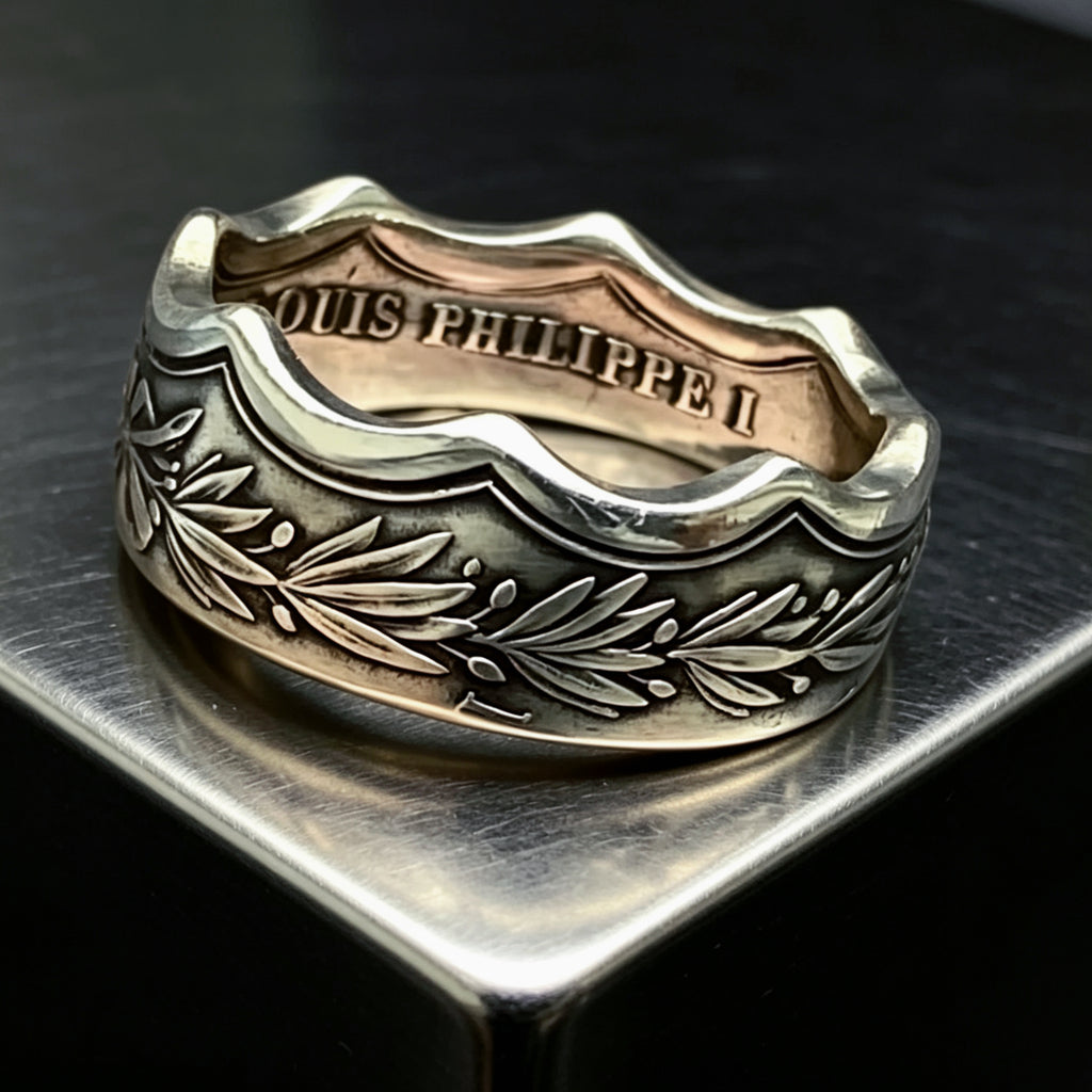 Octagonal French Coin Ring