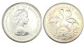 1973 Bahamas 2 Dollar Flamingo Coin Ring