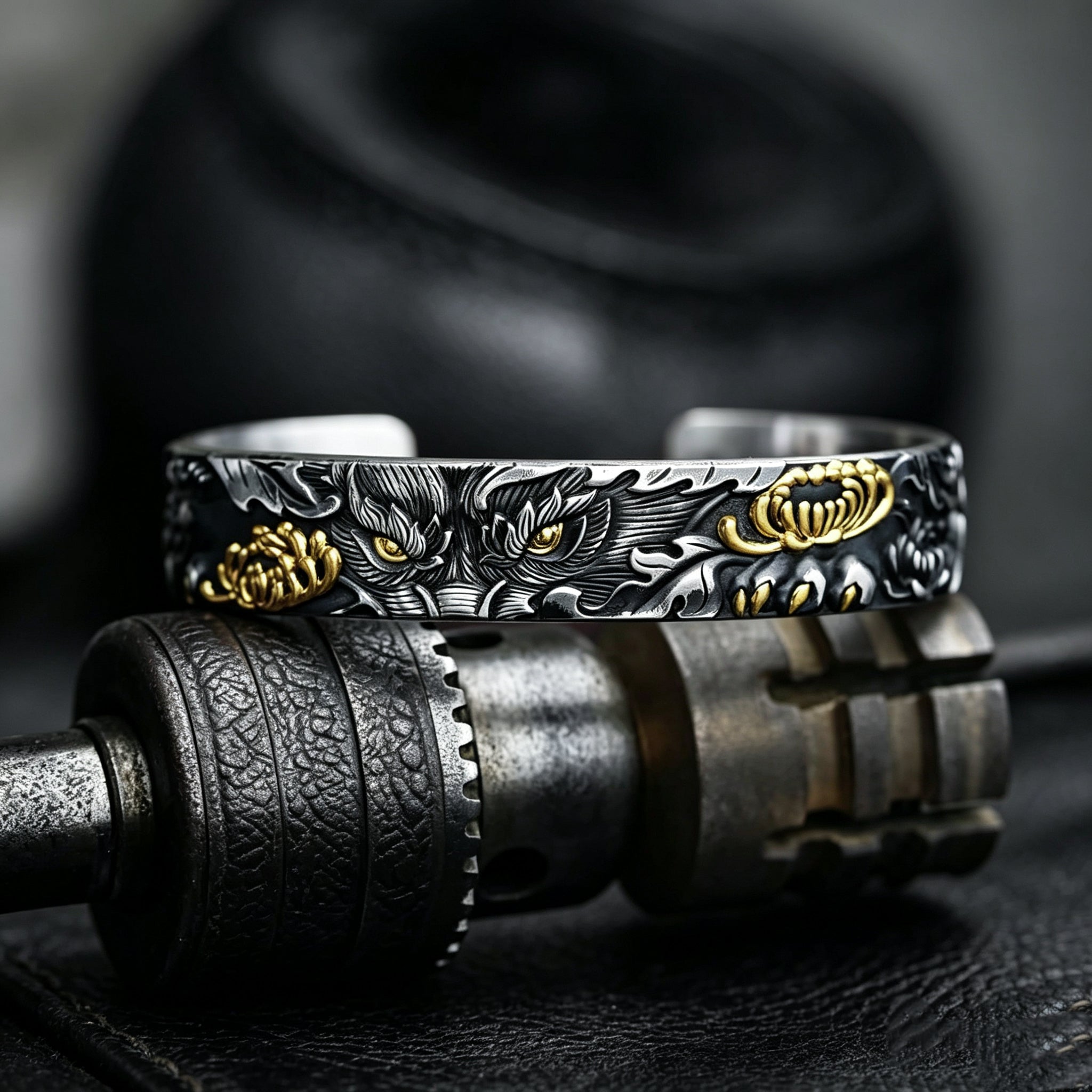 Lone Wolf Guardian Gilded Bracelet ｜925 Silver – CoinRec