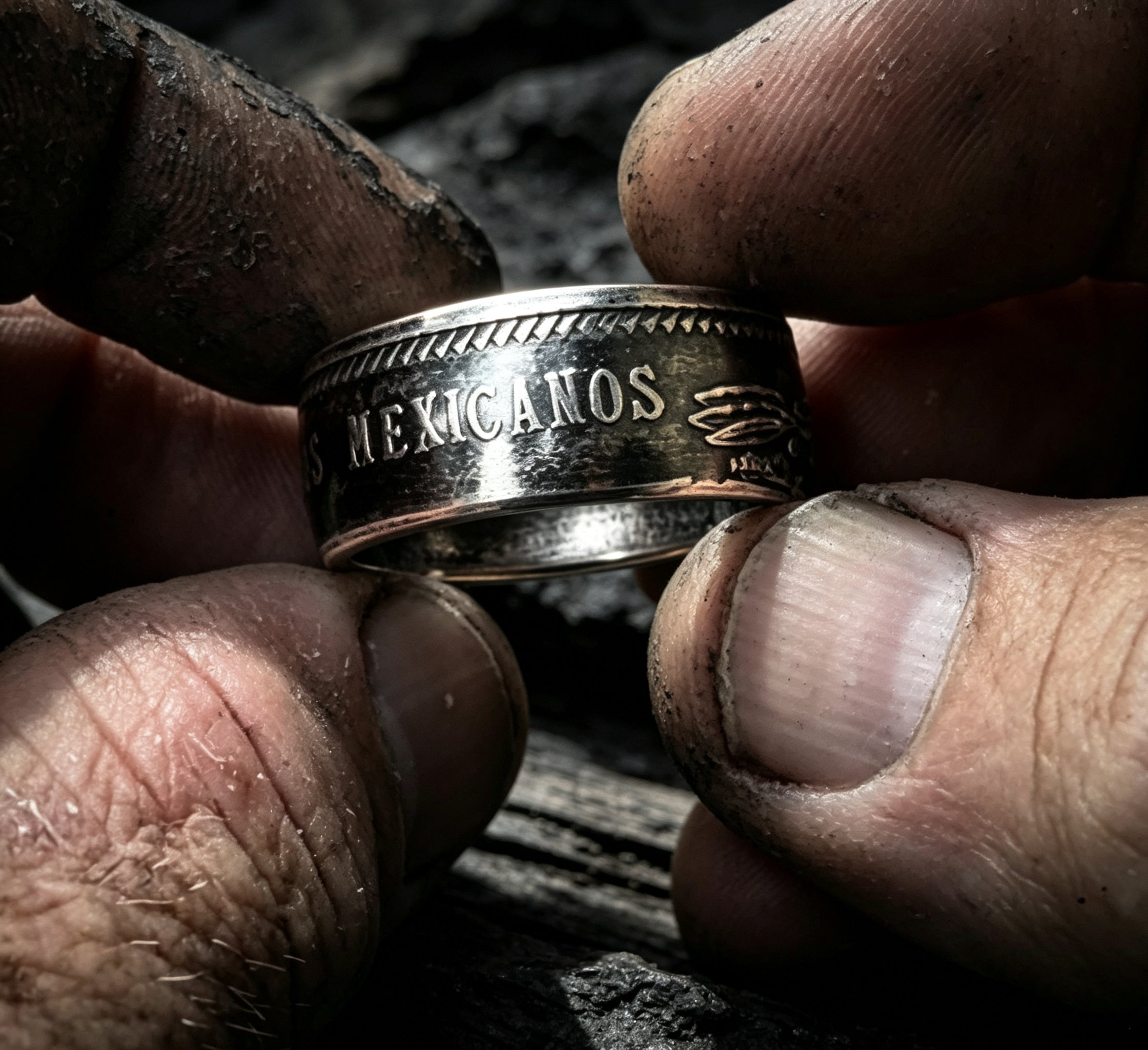 Mexican Pesos Silver Coin Ring
