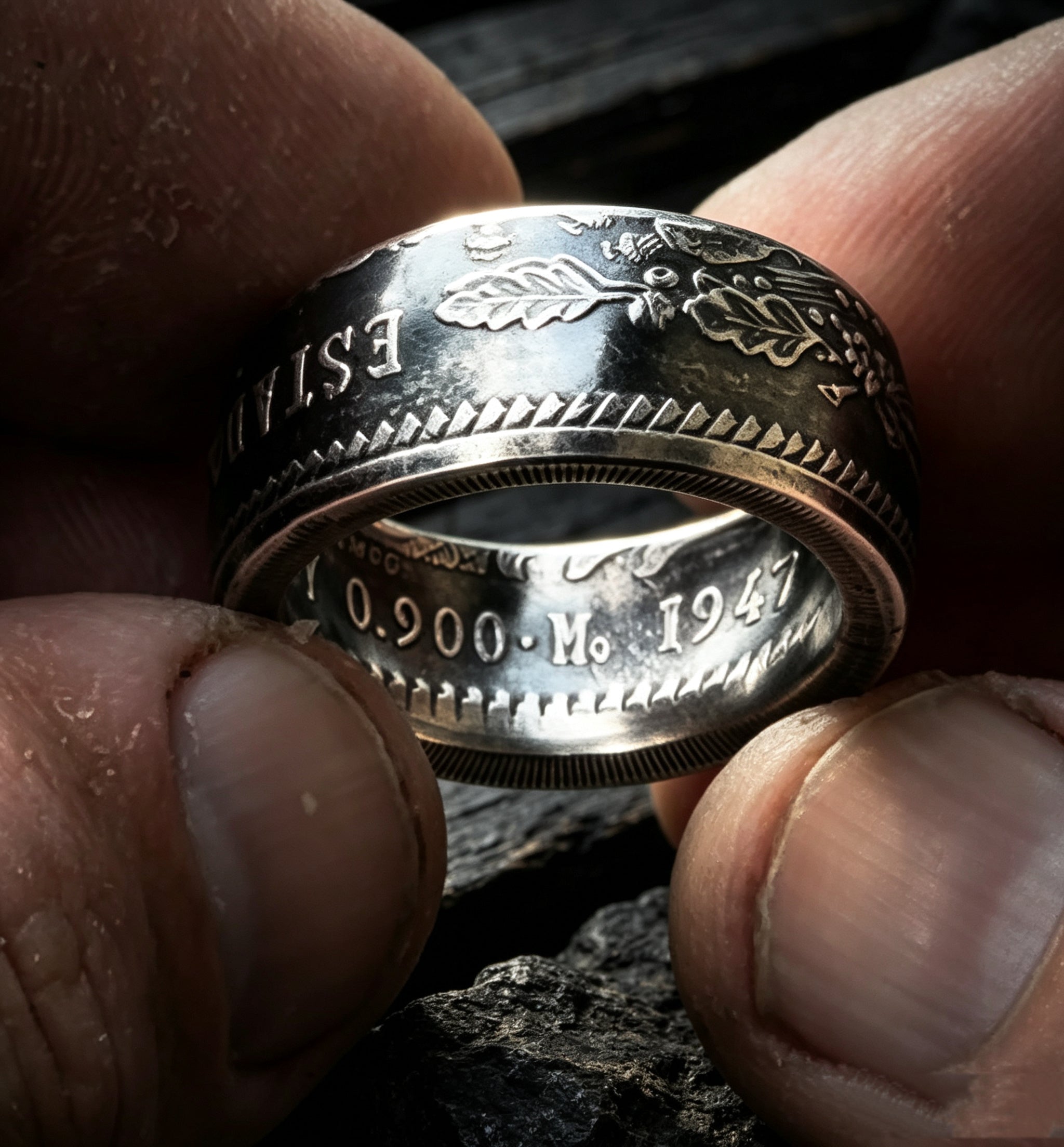 Mexican Pesos Silver Coin Ring