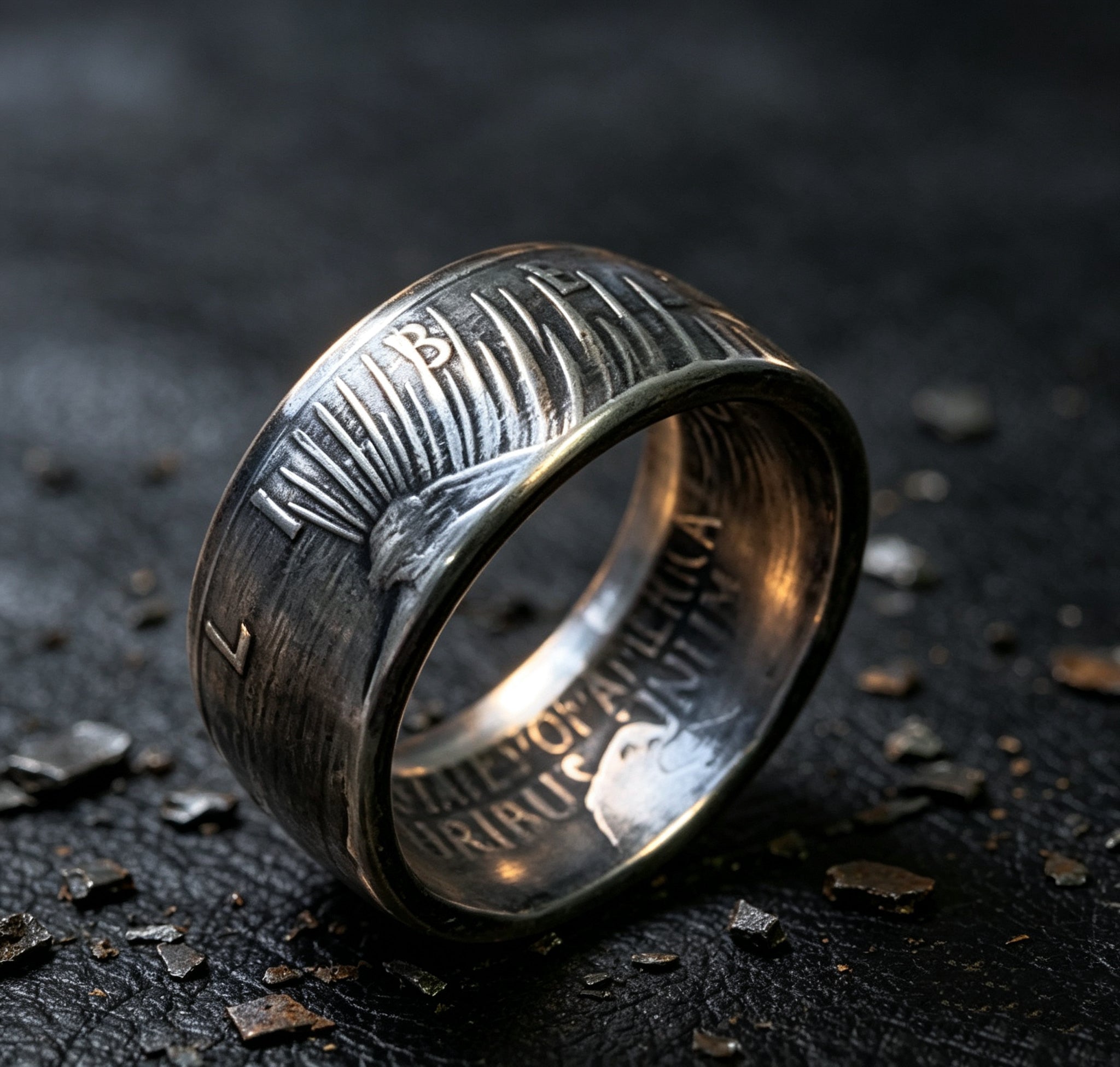 Peace Silver Dollar Ring