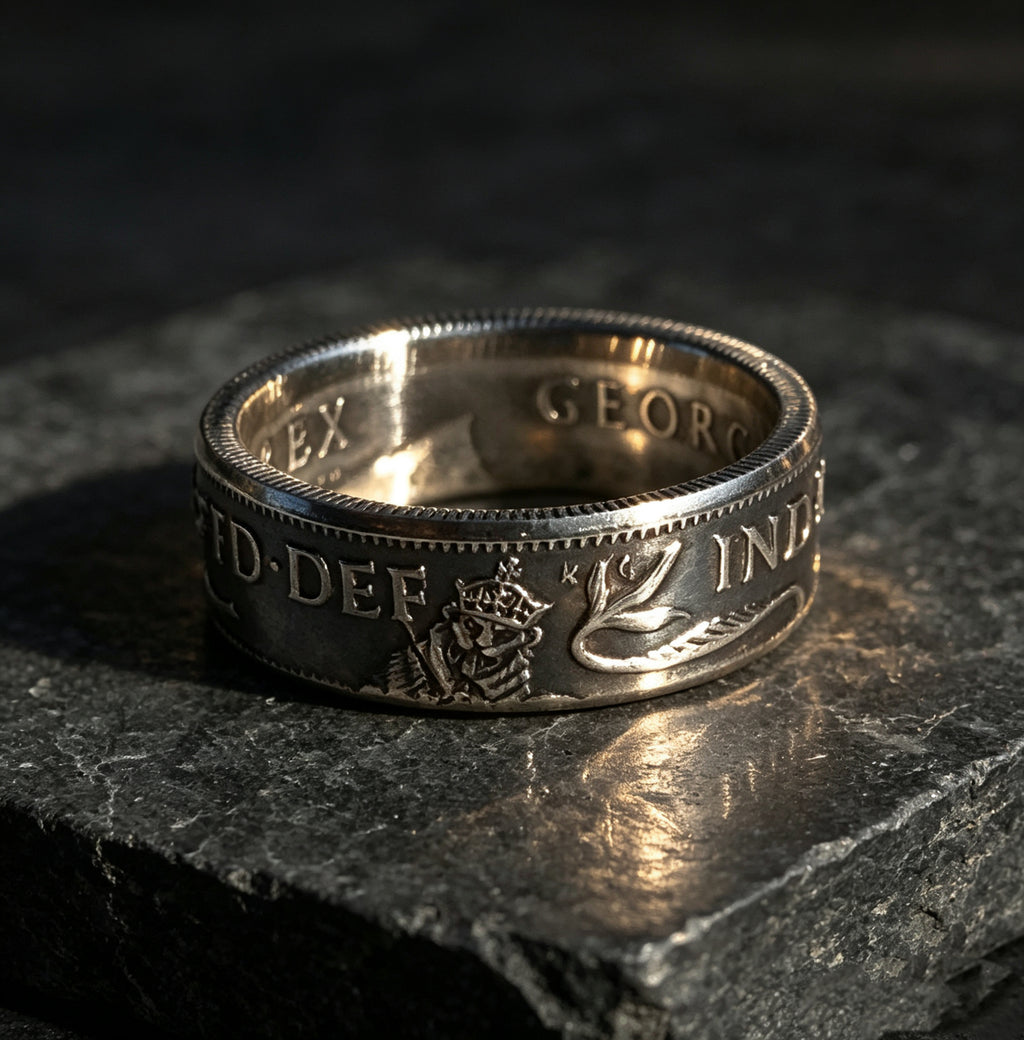 Vintage 1-Shilling Coin Ring