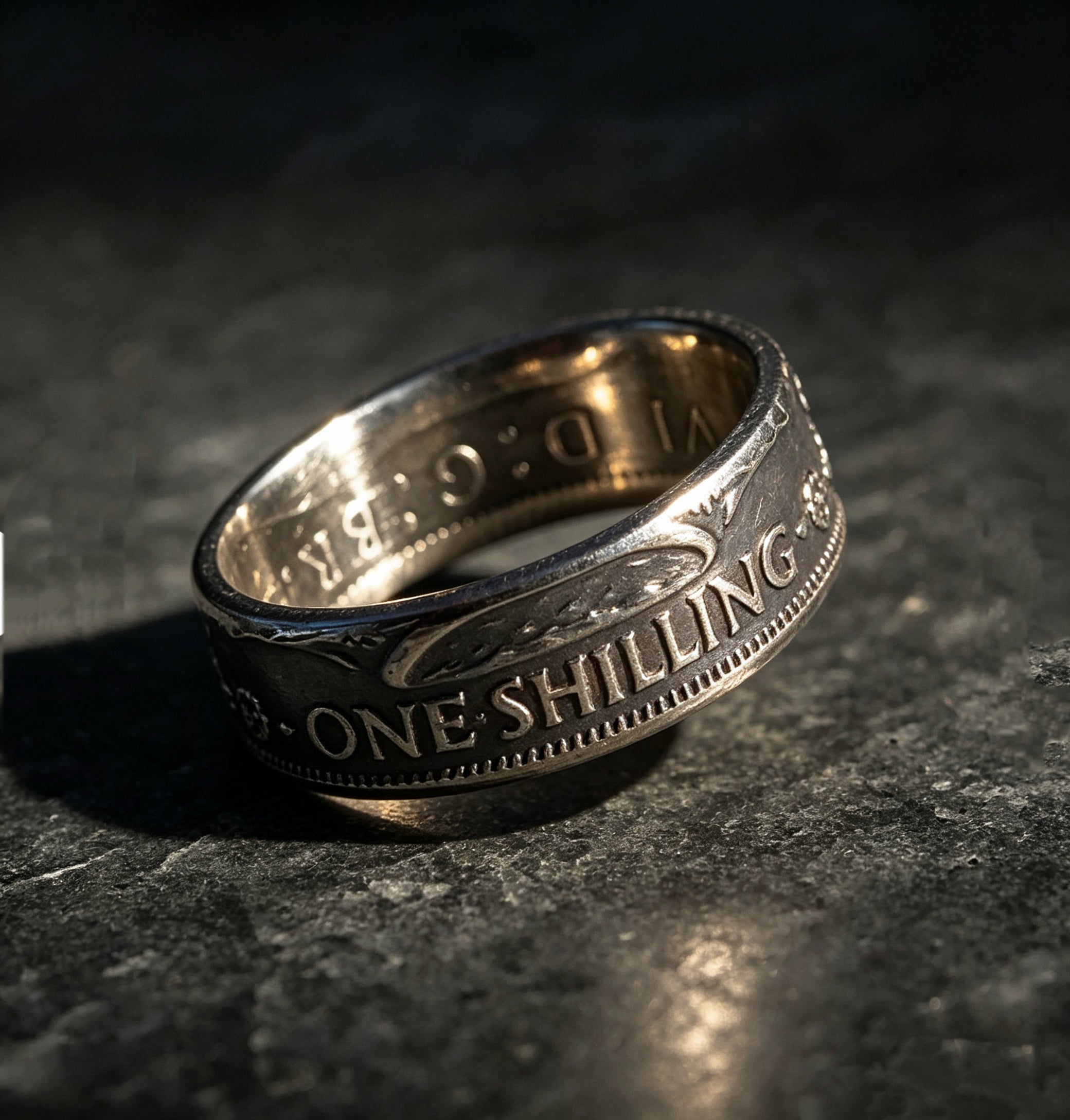 Vintage 1-Shilling Coin Ring