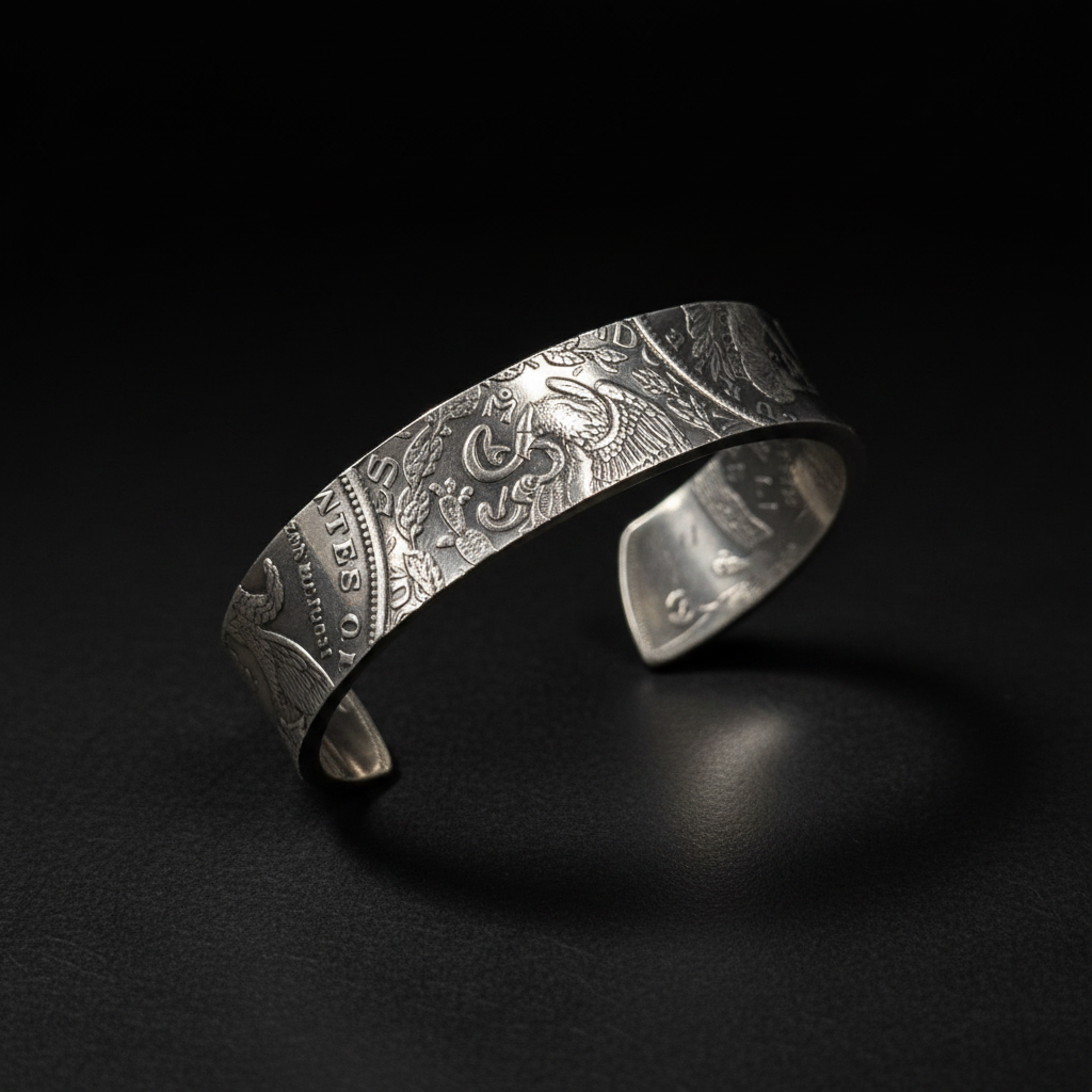Coin Cuff Bangle - Dark Luxury