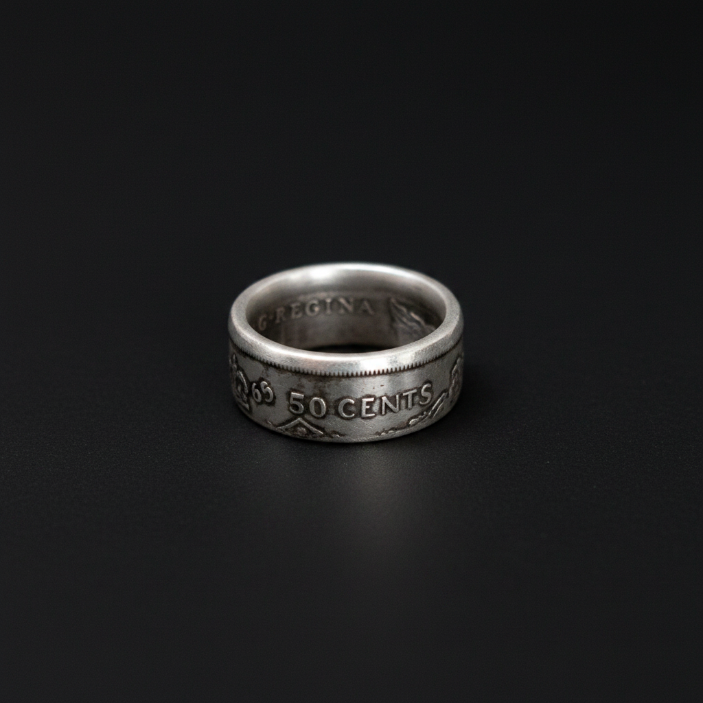 Coin Ring 50 Cents Natural