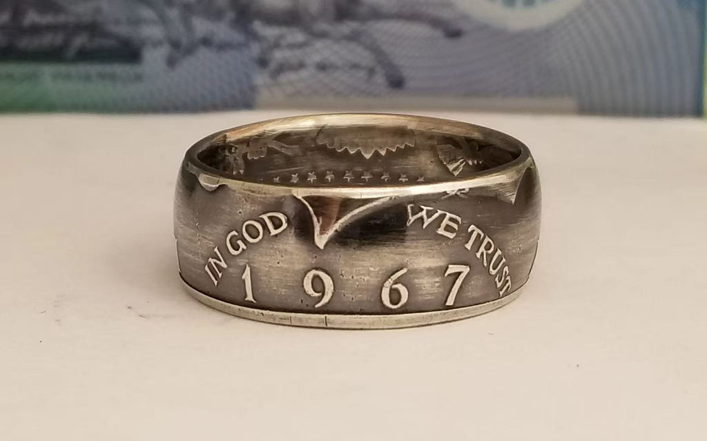 Kennedy Silver Half Dollar Coin Ring