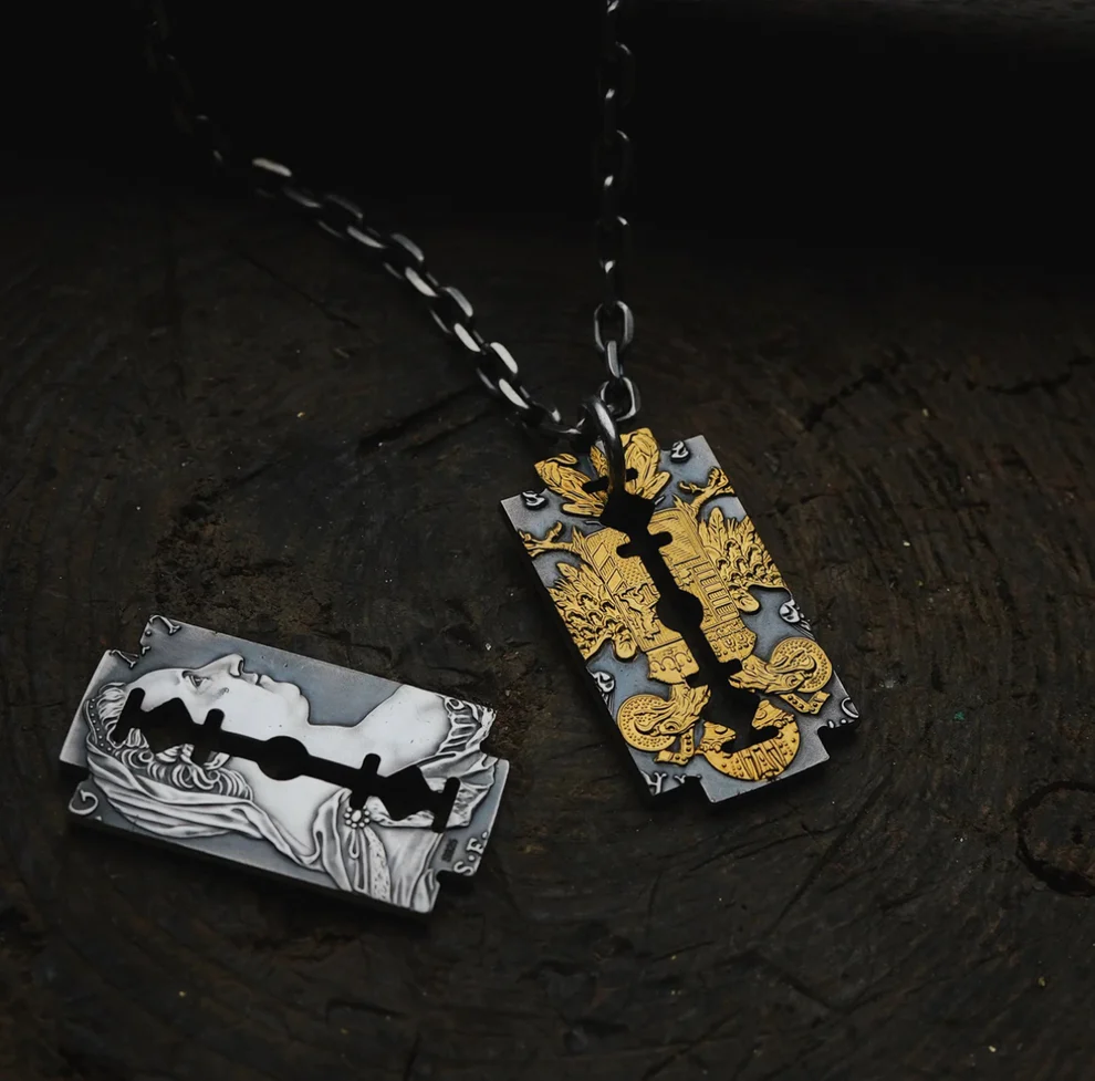 Double Eagle Blade Necklace (Chain included)