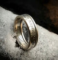 Hand Forged 1936 Lithuania 10 Litu 750 Silver Coin Ring