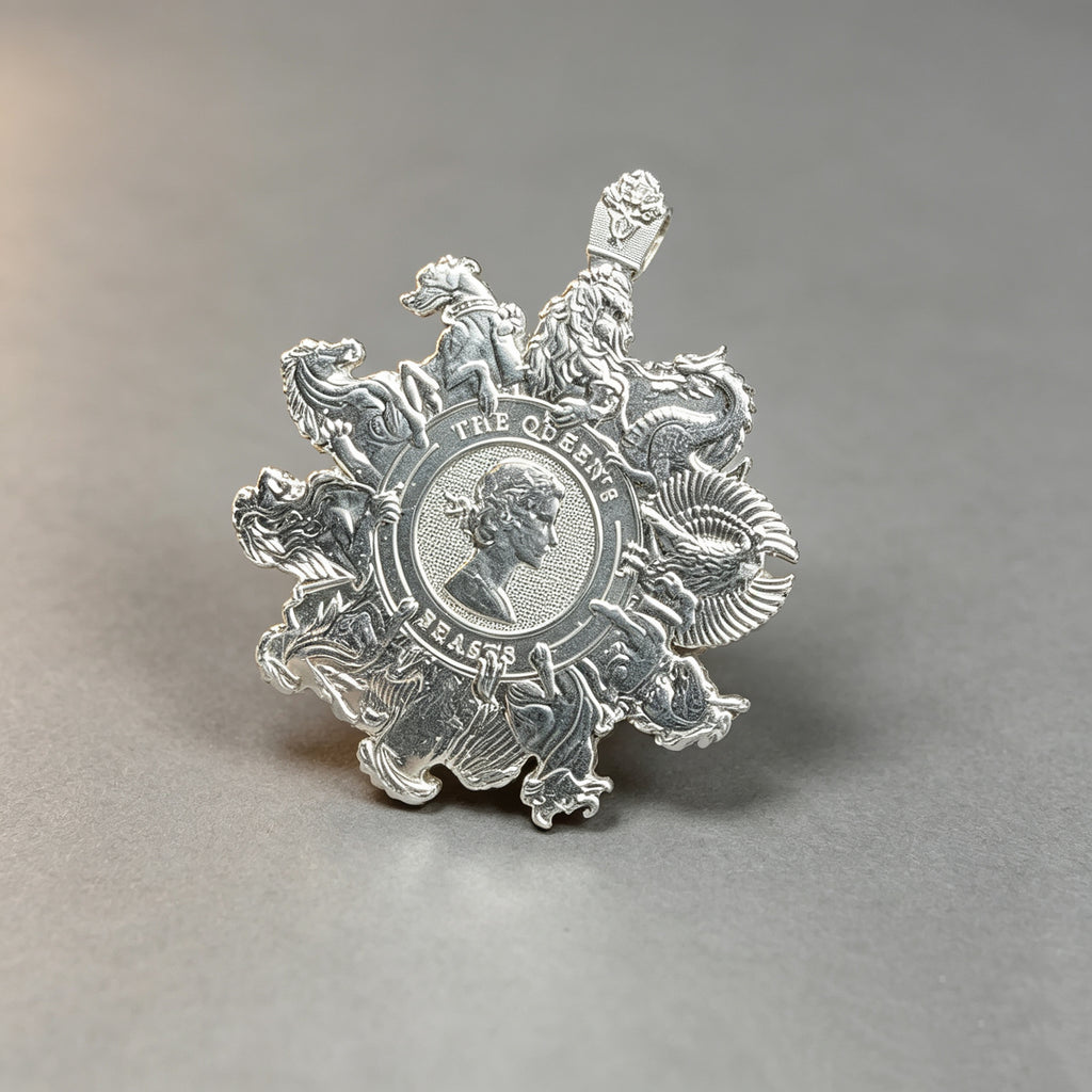 The Royal Mint Queen's Beast Completer Silver Pendant