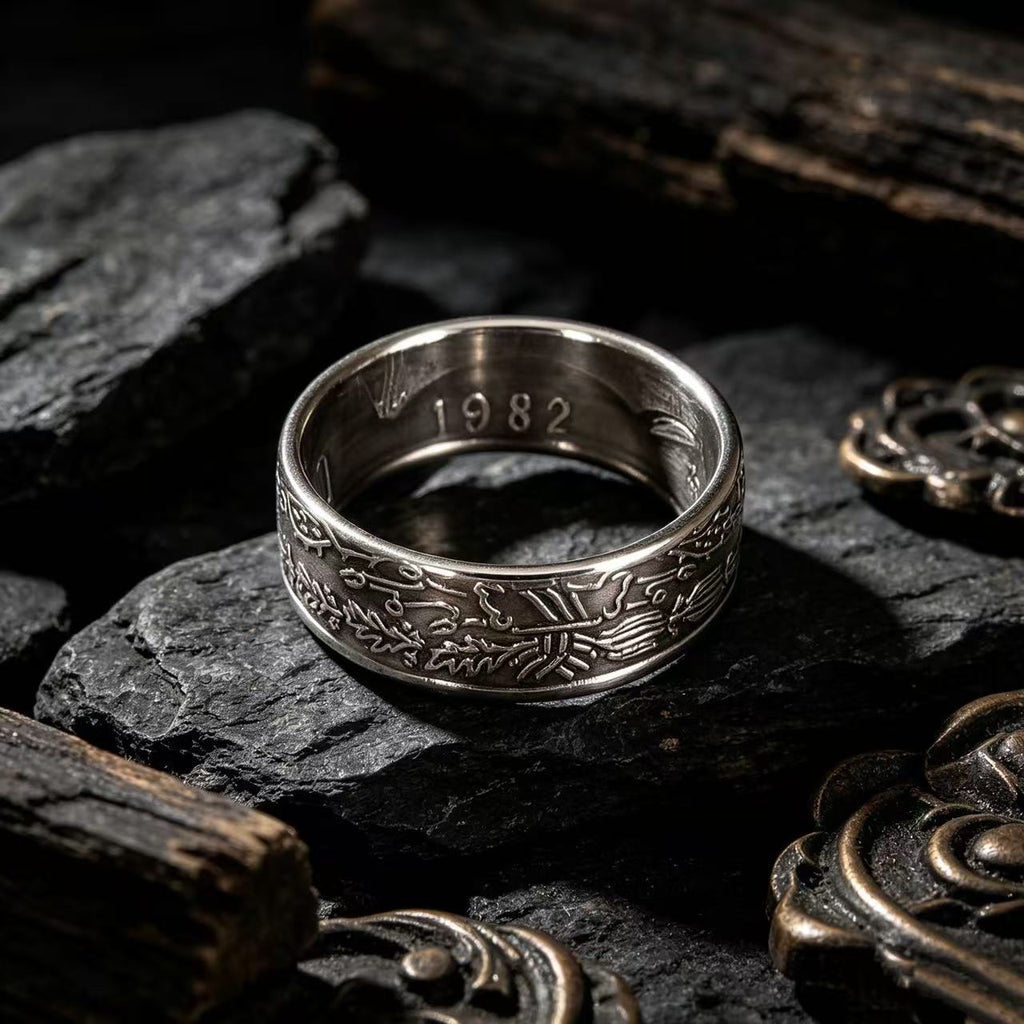Mexican Pesos Silver Coin Ring