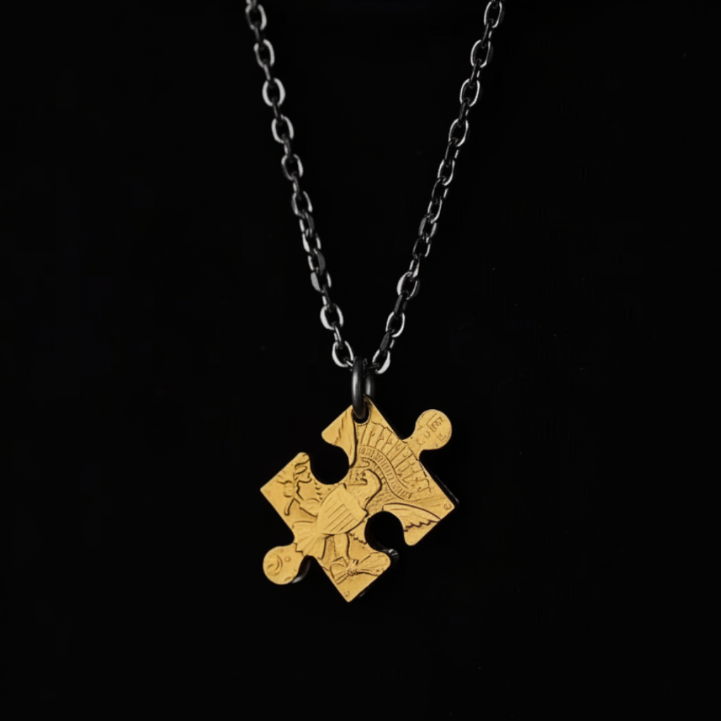 Gold Puzzle Necklace - 1:1 E-commerce