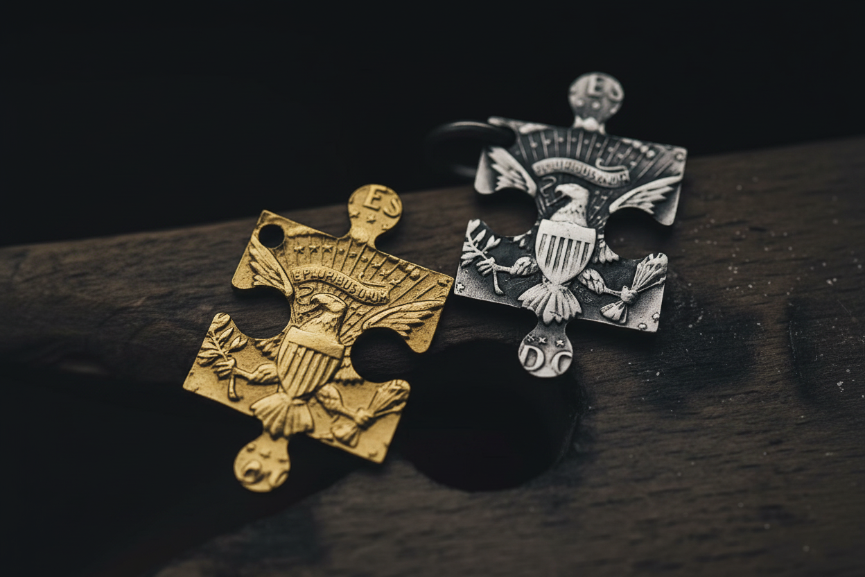 Gold Silver Puzzle Pair - HD 3:2