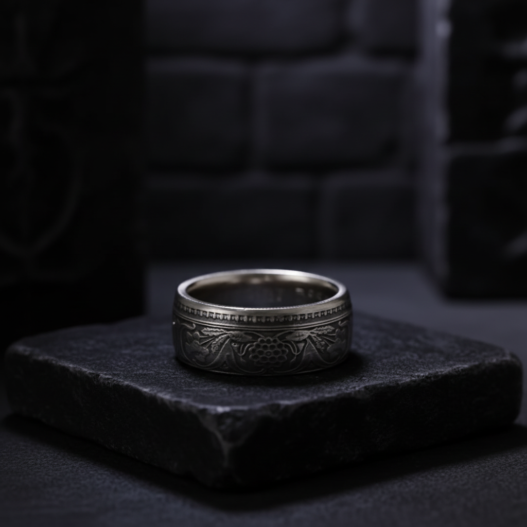 Grape vine ring - dark gothic