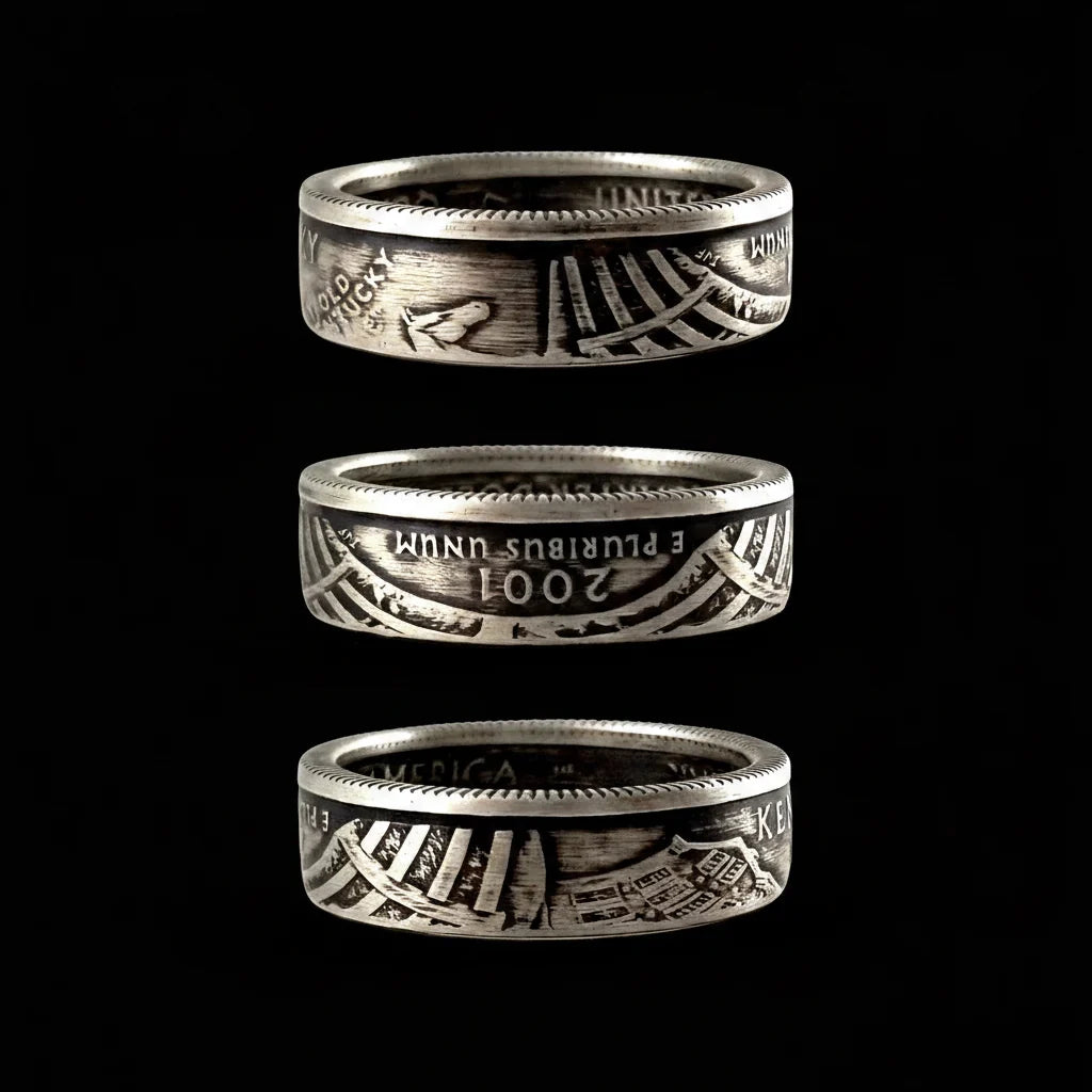 Handmade Kentucky State Quarter Coin Ring
