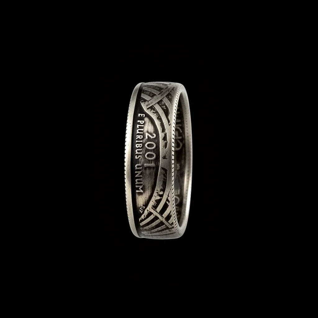 Handmade Kentucky State Quarter Coin Ring